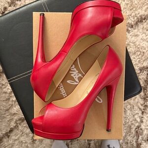 Red Christian Louboutin Platform High Heels Size 37